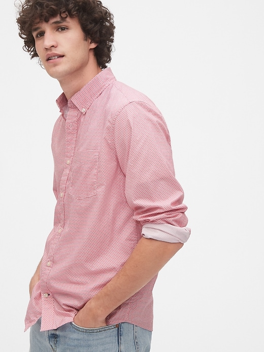 View large product image 1 of 1. Lived-In Stretch Poplin Shirt in Untucked Fit