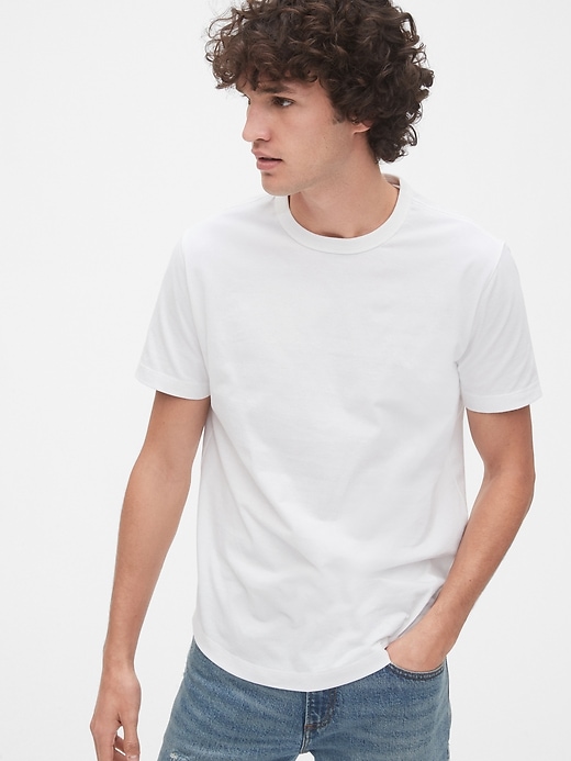 View large product image 1 of 1. Vintage Soft Curved Hem T-Shirt
