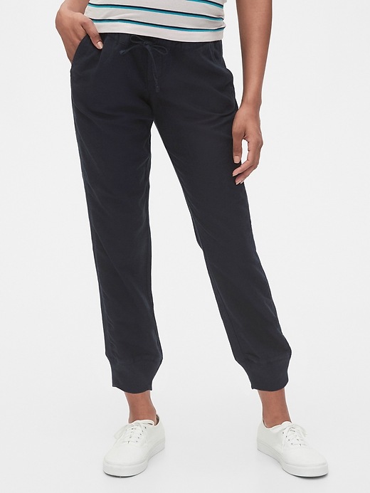 Image number 1 showing, Maternity Joggers in Linen