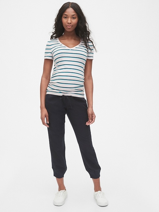 Image number 4 showing, Maternity Joggers in Linen