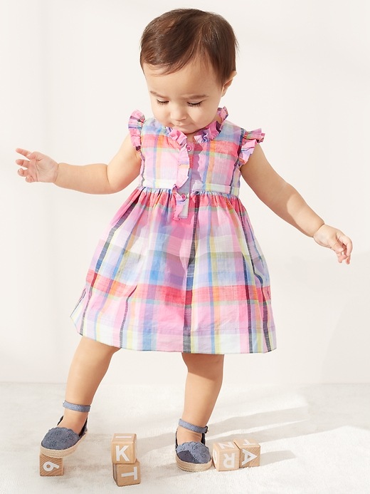 Image number 4 showing, Baby Plaid Ruffle Dress