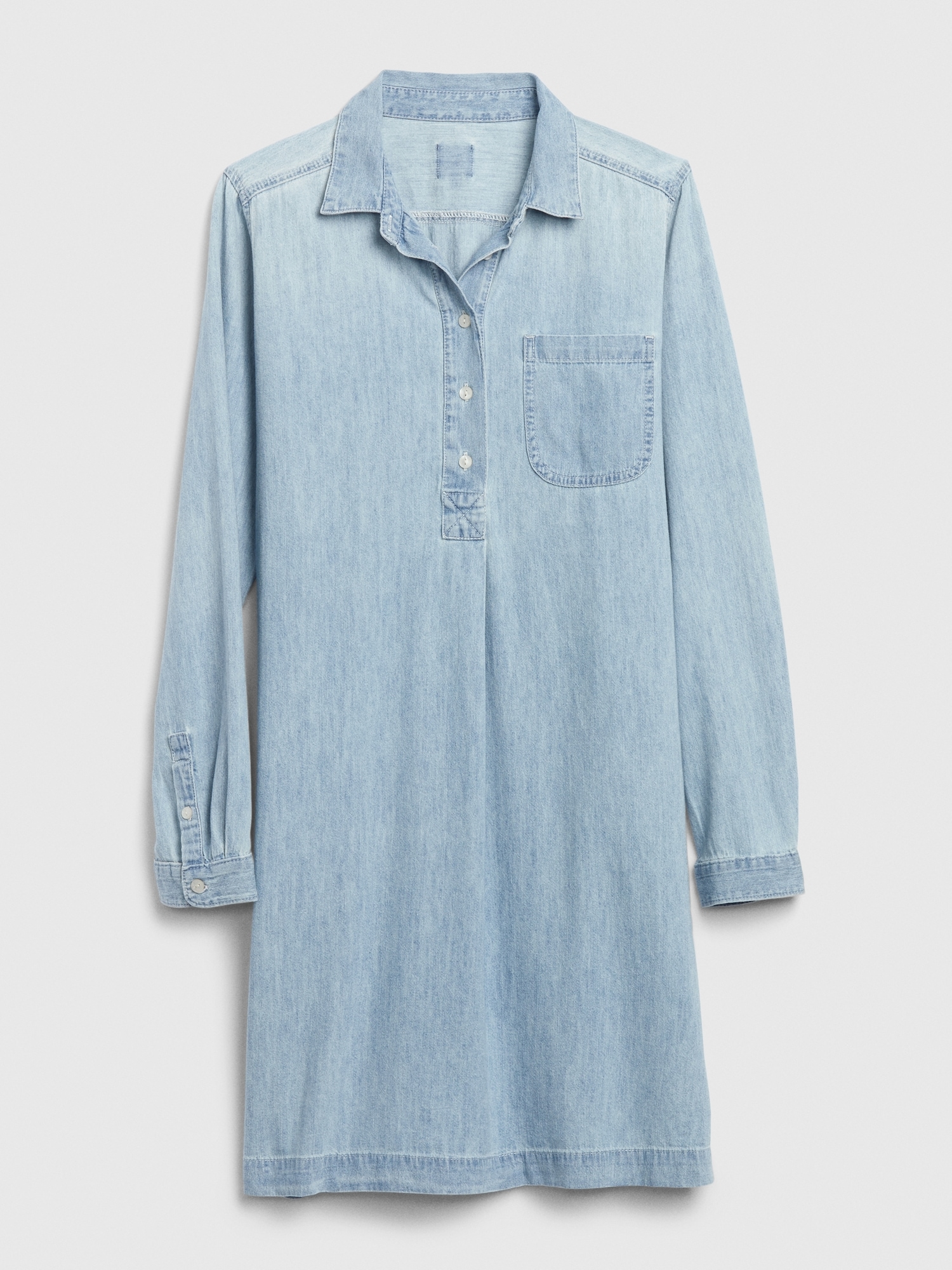 denim popover dress
