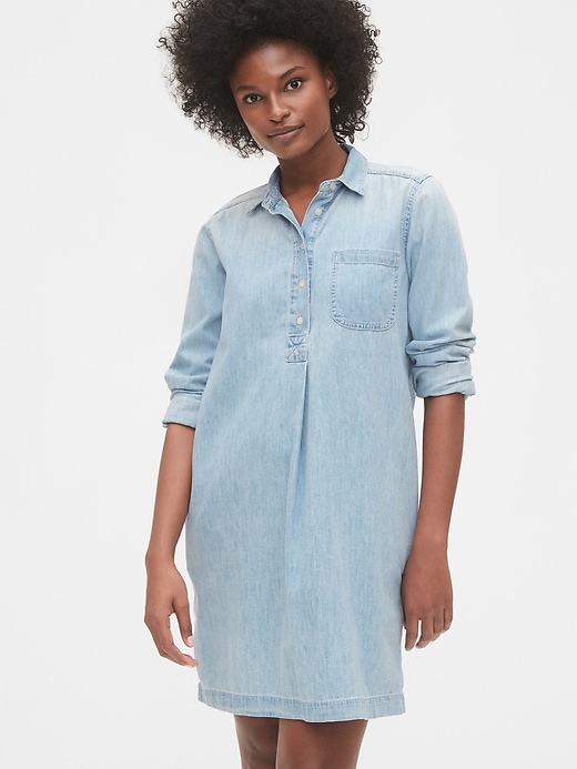 Image number 1 showing, Denim Popover Dress