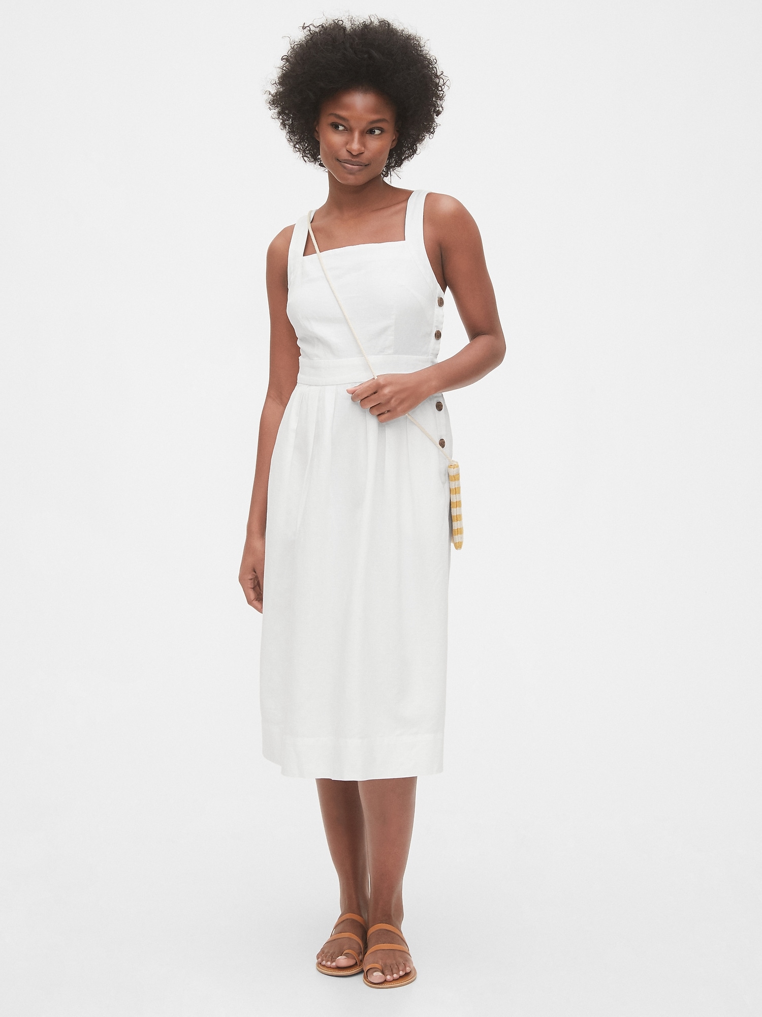 Gap white linen dress deals