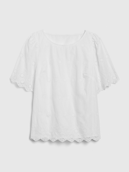 Image number 5 showing, Eyelet Scalloped Top