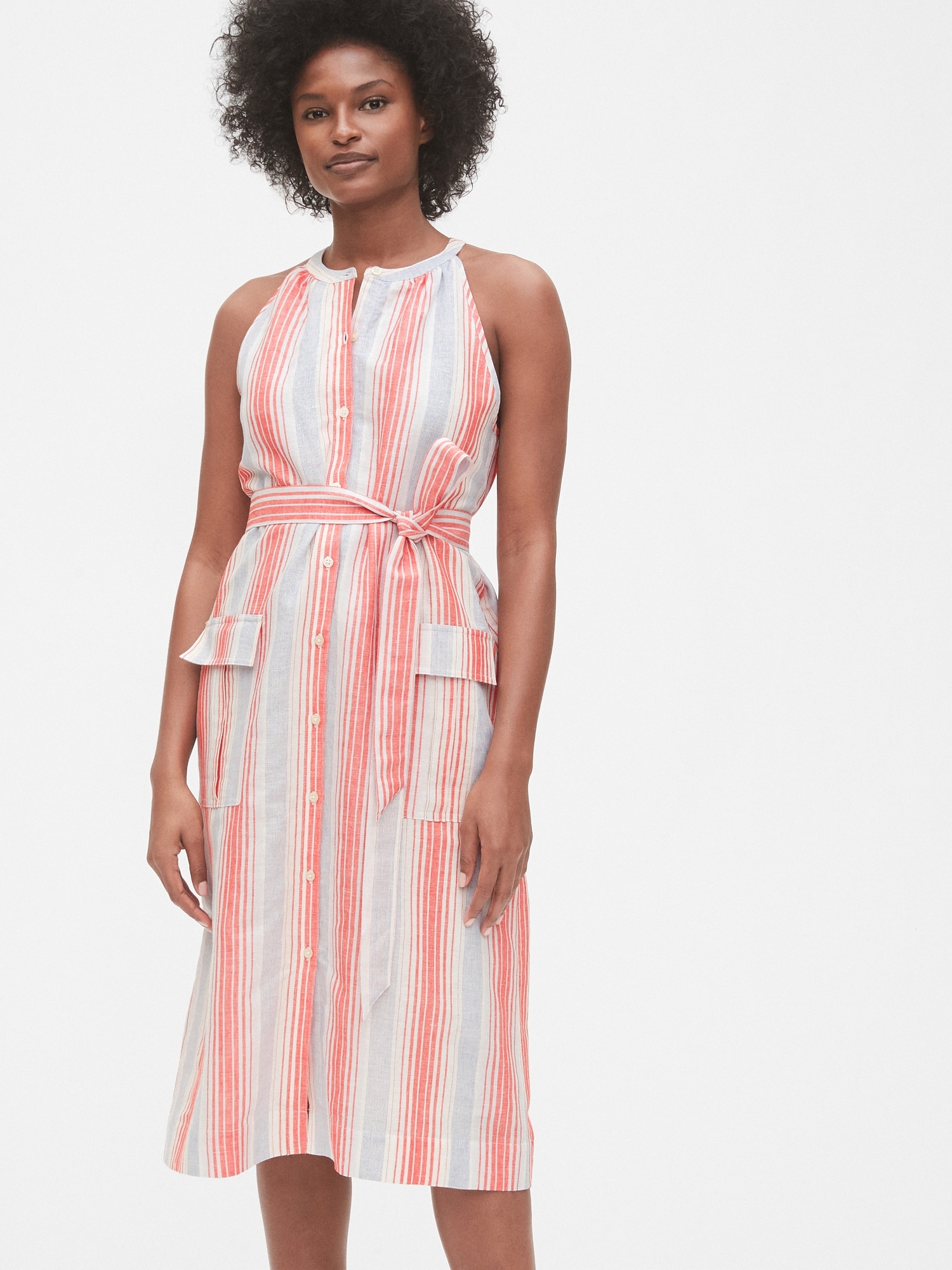 halter neck cotton dress