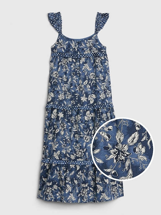 1 of 8 showing, with the color dark night of product Kids Mixed Print Dress