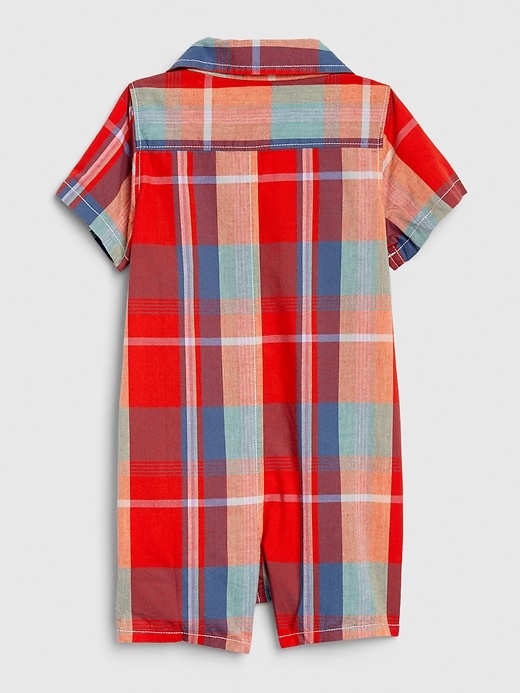 Image number 2 showing, Baby Plaid Shorty One-Piece