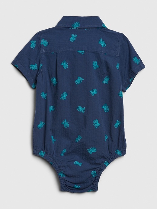 Image number 2 showing, Baby Short Sleeve Button-Up Bodysuit