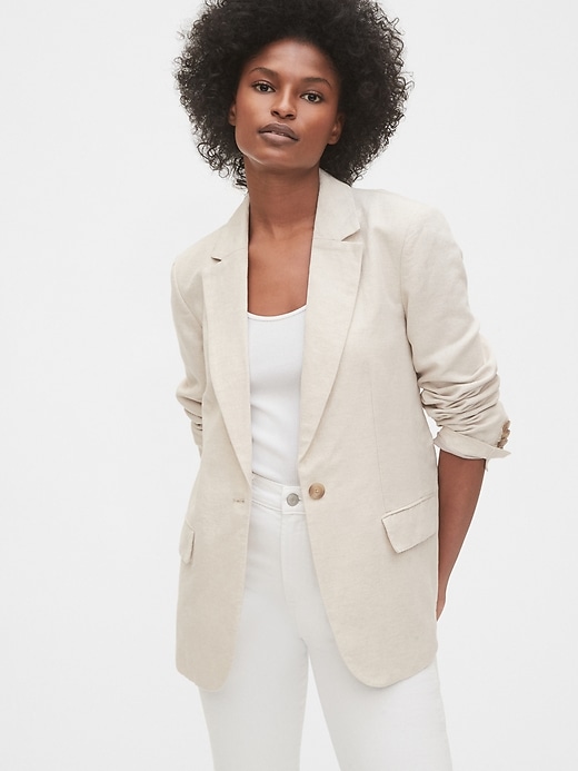 Image number 7 showing, Linen Blazer