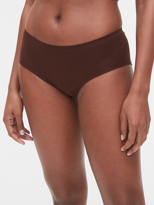 2 of 8 showing, with the color warm dark brown of product Seamless Hipster