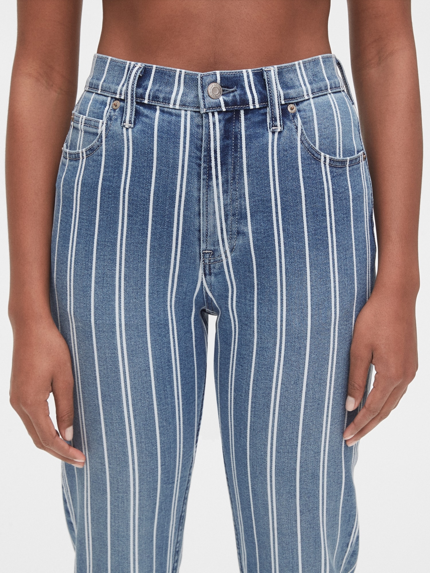 gap striped jeans