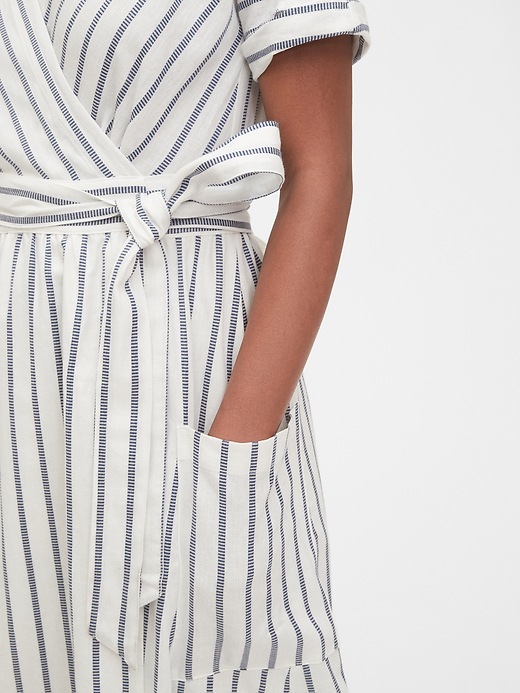 gap linen wrap dress