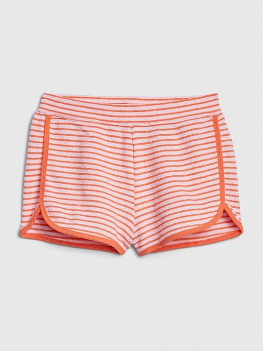 2 of 8 showing, with the color pink & white stripe of product French Terry Shorts