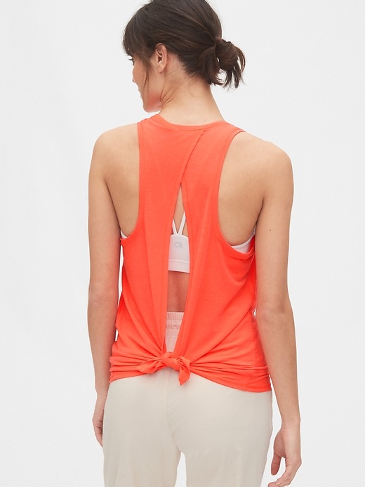 View large product image 1 of 1. GapFit Breathe Tie-Back Tank Top