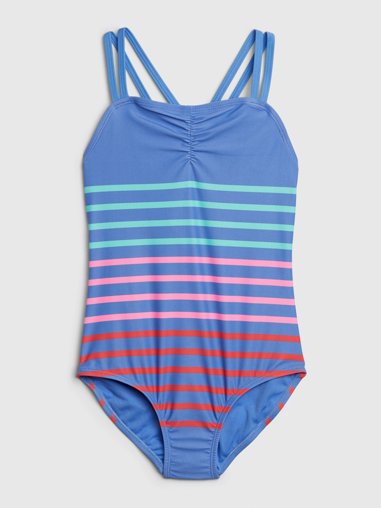 green striped swimsuit