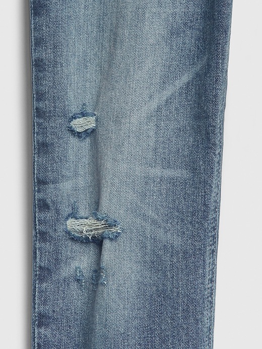 Image number 4 showing, Kids High Rise Destructed Cheeky Straight Jeans