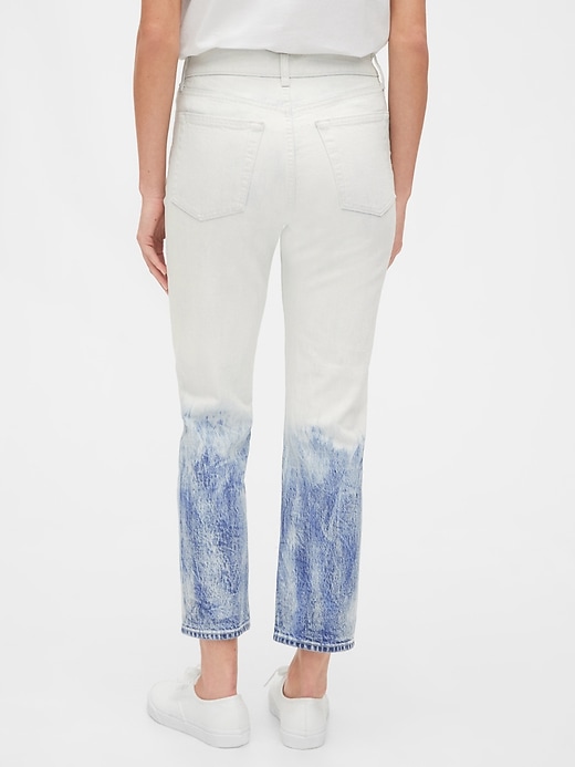 Image number 2 showing, High Rise Bleached Cheeky Straight Jeans