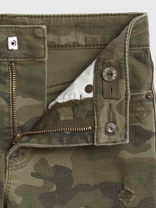Image number 4 showing, Kids High-Rise Camo Shortie Shorts