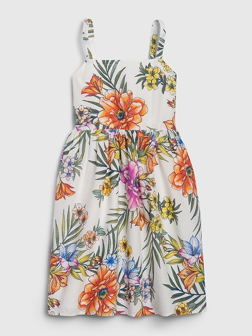 1 of 8 showing, with the color new off white of product Kids Floral Twist Dress