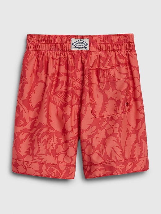 Image number 2 showing, Toddler Tropical Print Swim Trunks