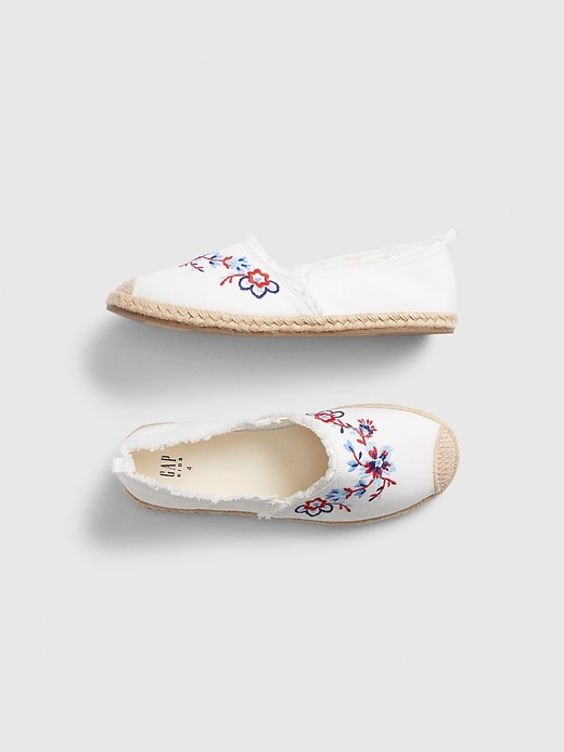 Embroidered espadrille flats sales