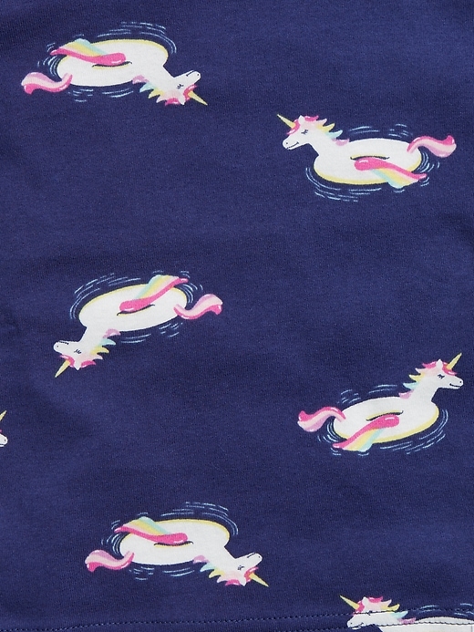2 of 8 showing, with the color drizzle blue of product babyGap Unicorn Floaty PJ Set