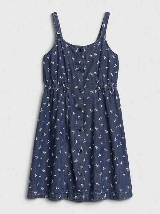 Image number 1 showing, Kids Printed Denim Dress