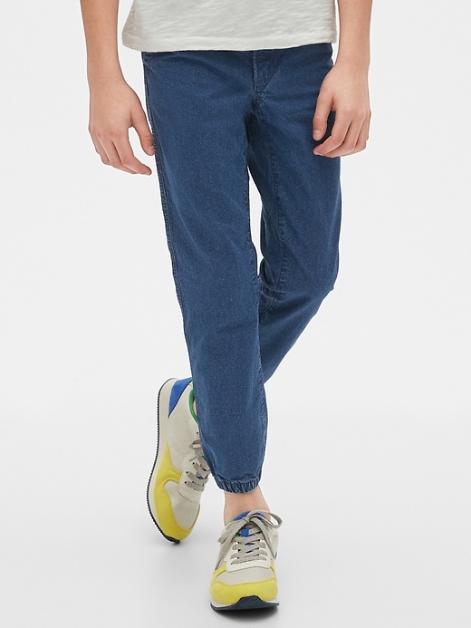 Image number 2 showing, Kids Denim Joggers with Stretch