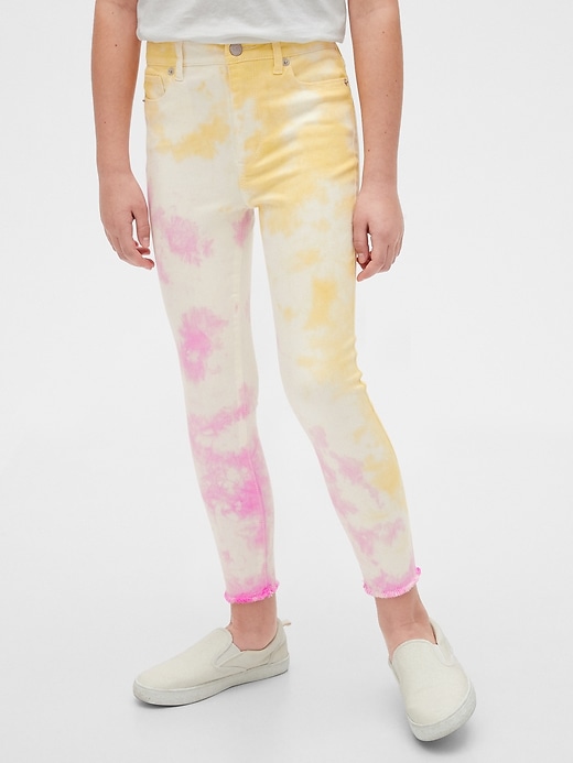 Image number 2 showing, Kids High Rise Ankle Tie-Dye Jeggings with Stretch