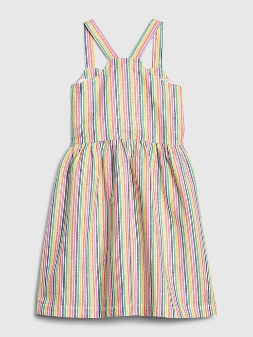 Image number 3 showing, Kids Rainbow Stripe Dress