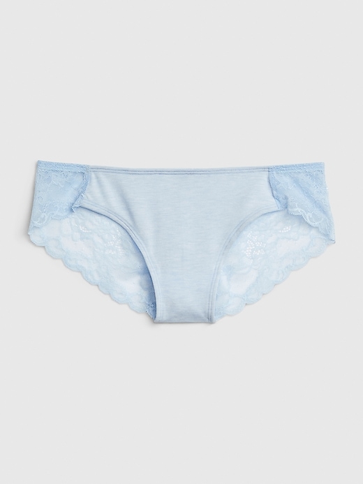 1 of 8 showing, with the color cerulean  blue of product Breathe Lace Bikini