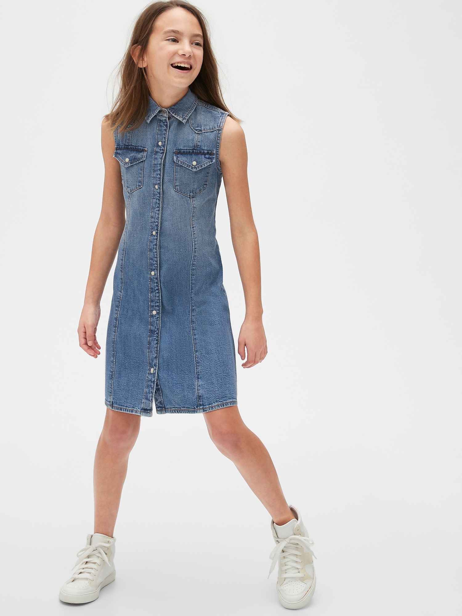 western denim dress