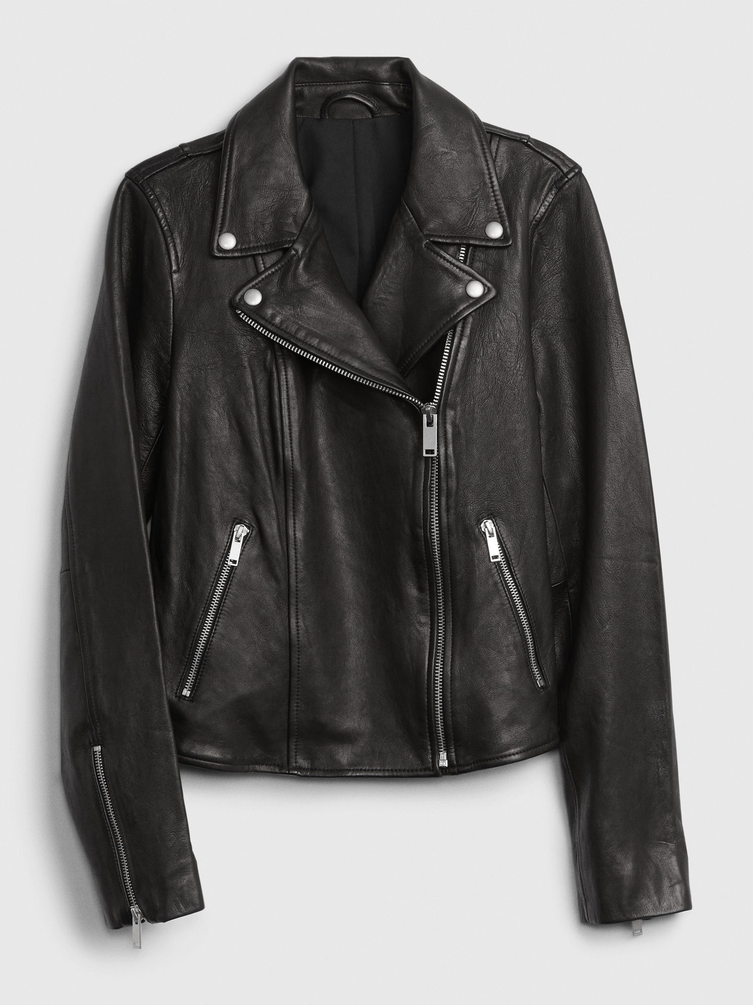 gap leather moto jacket women's