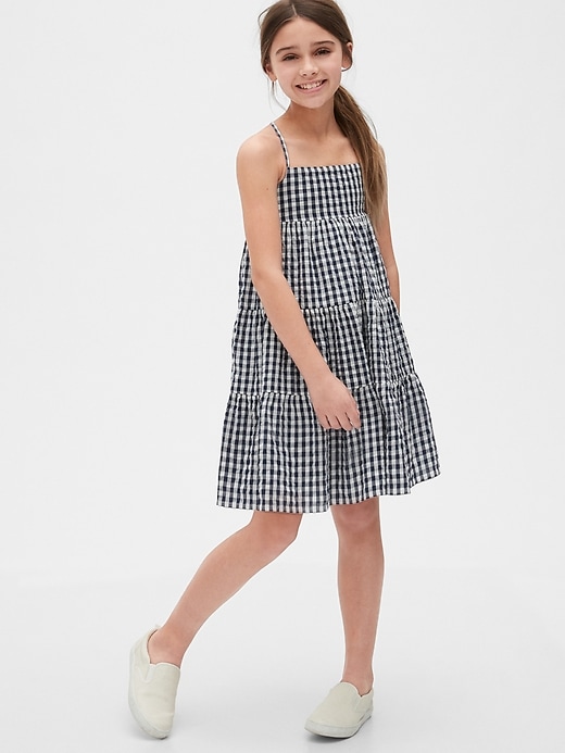 Image number 2 showing, Kids Tiered Gingham Dress