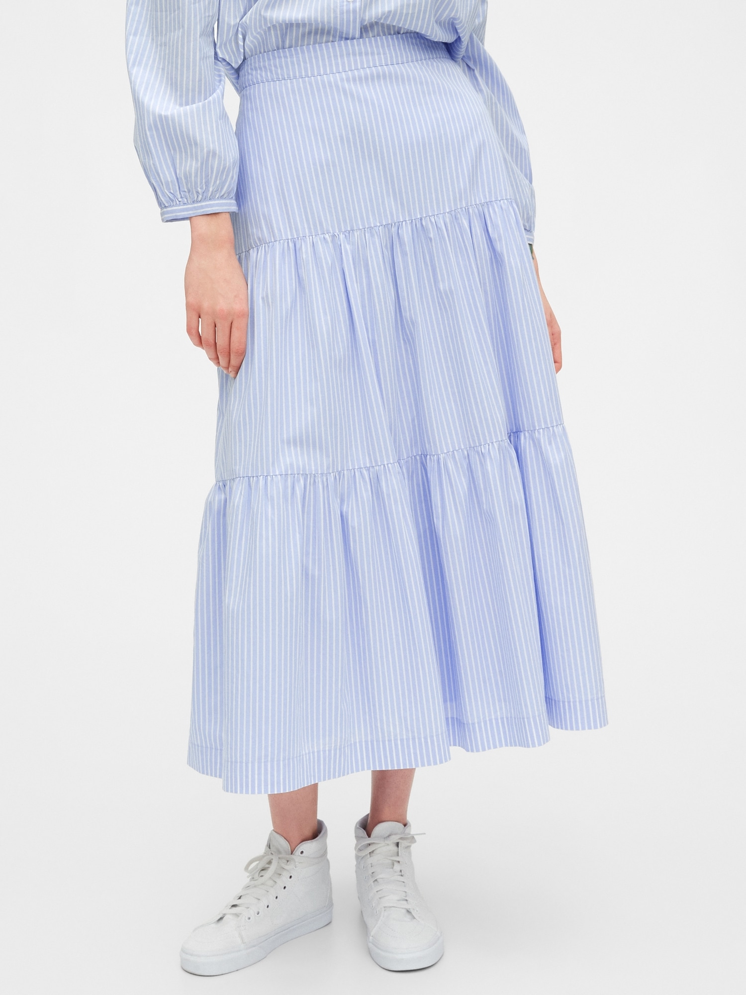 next tiered maxi skirt
