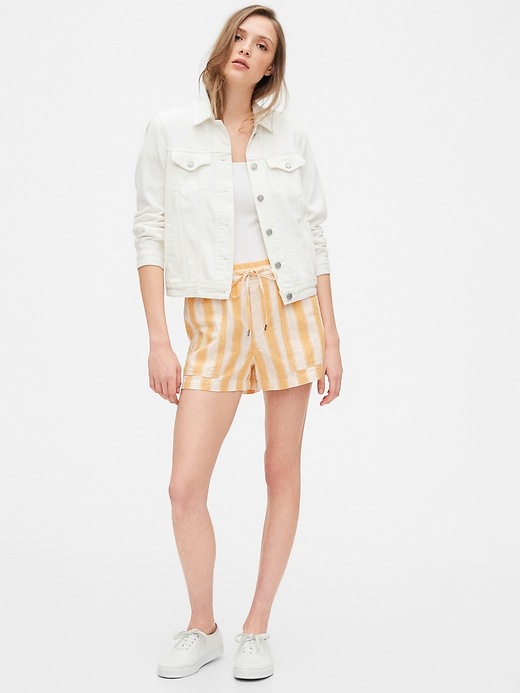 Image number 3 showing, Utility Pull-On Shorts in Linen-Cotton