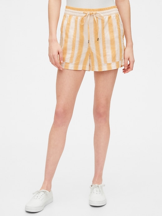 Image number 1 showing, Utility Pull-On Shorts in Linen-Cotton
