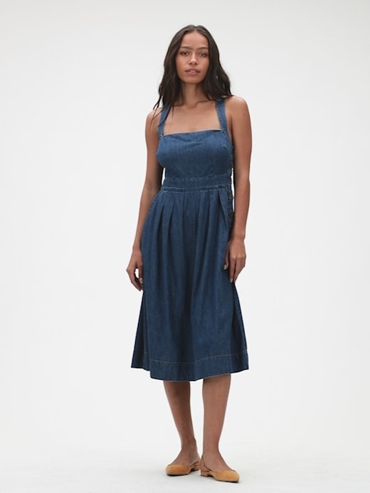 gap side button wrap dress