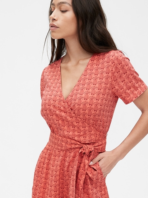 Image number 3 showing, Wrap-Front Print Romper