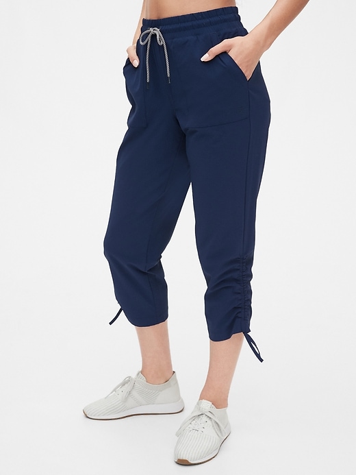 Image number 8 showing, GapFit Ruched Hiking Capris