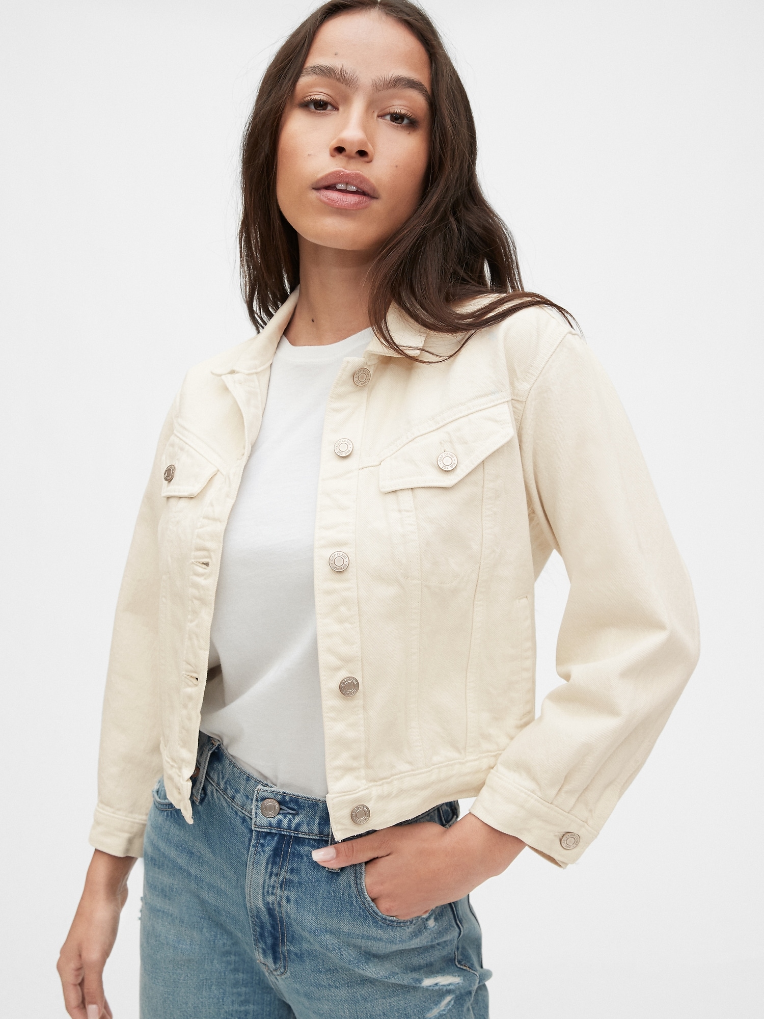 gap cropped jean jacket