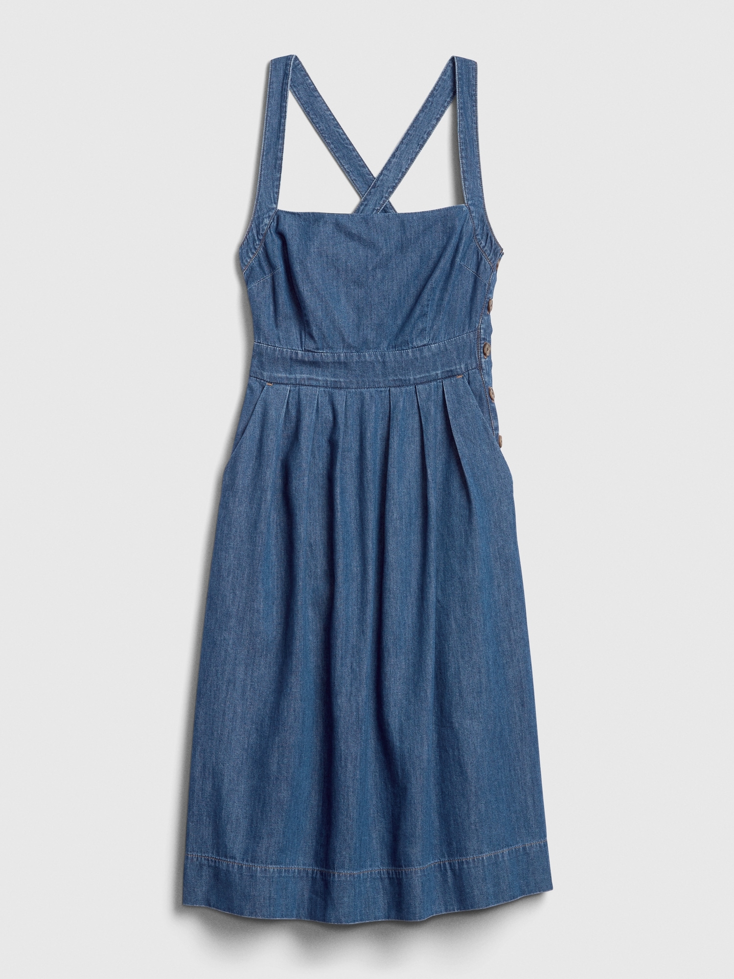 gap side button wrap dress