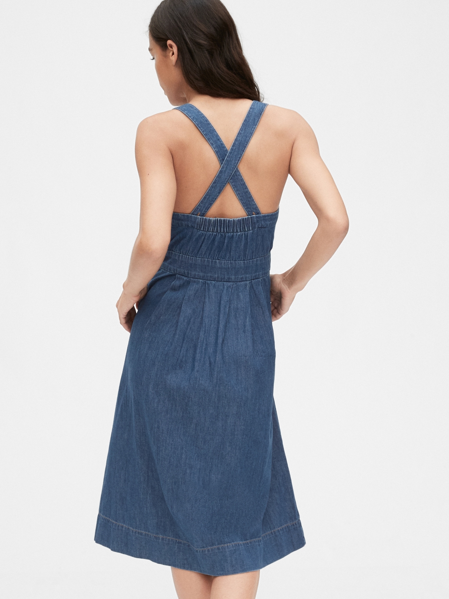 gap side button wrap dress