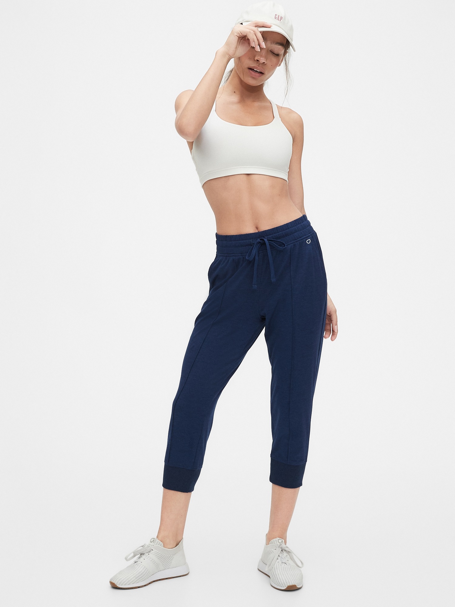 GapFit Brushed Jersey Crop Joggers Gap