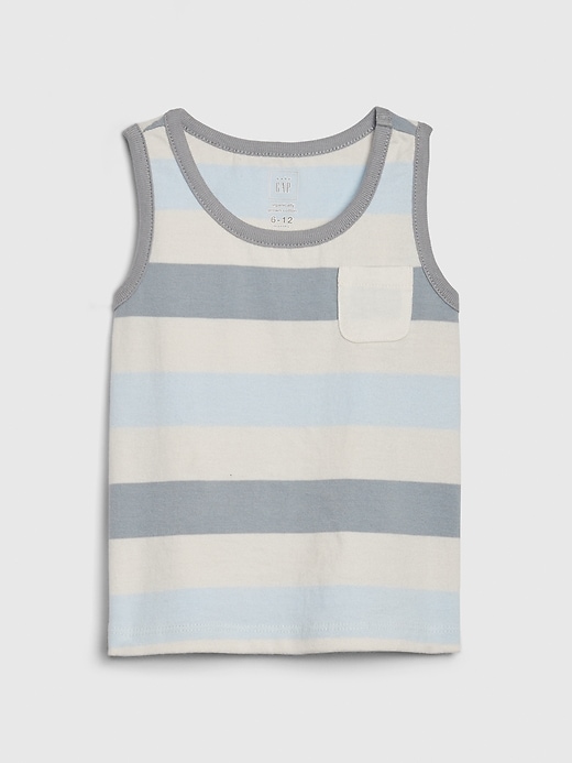 1 of 8 showing, with the color crystal dusk of product Baby Organic Cotton Tank Top