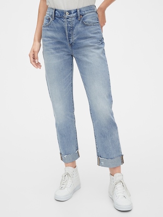 Image number 1 showing, Mid Rise Boyfriend Jeans