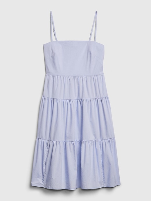 2 of 8 showing, with the color pale periwinkle blue of product Tiered Cami Dress