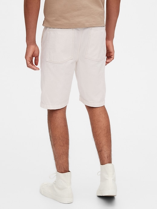 2 of 8 showing, with the color natural of product 9" Denim Utility Shorts
