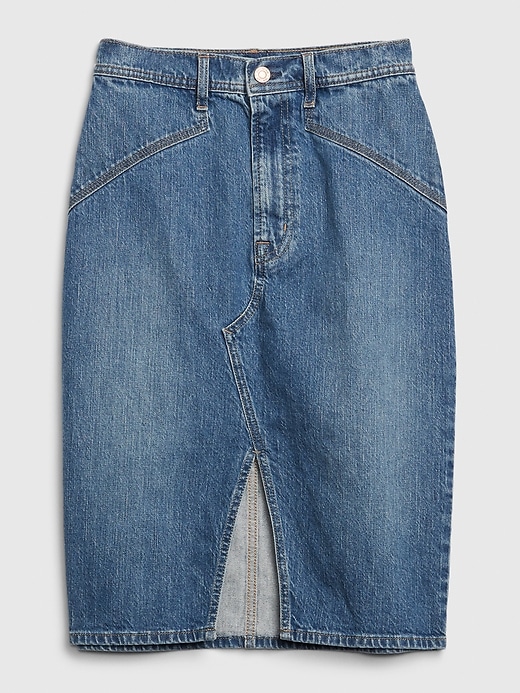Image number 2 showing, Denim Pencil Skirt with Washwell&#153